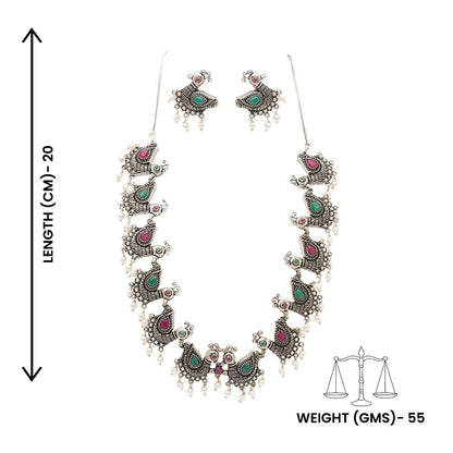 Shobhita – Silver-Toned Brass Necklace Set