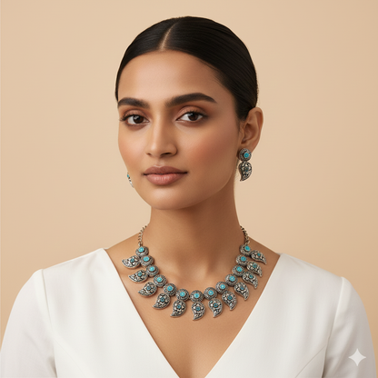 Rajlaxmi- Brass Necklace Set