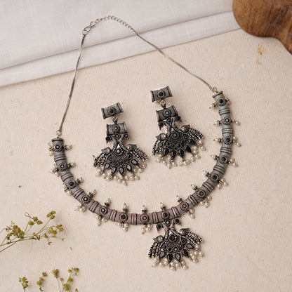Mrinalini – Oxidised Necklace Set