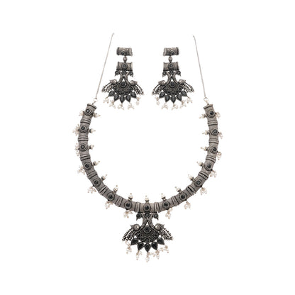 Mrinalini – Oxidised Necklace Set