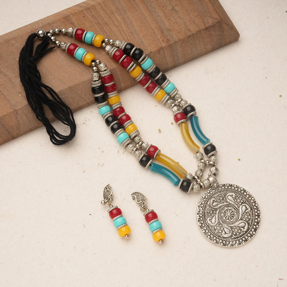 Sharvangi- Oxidised Necklace Set