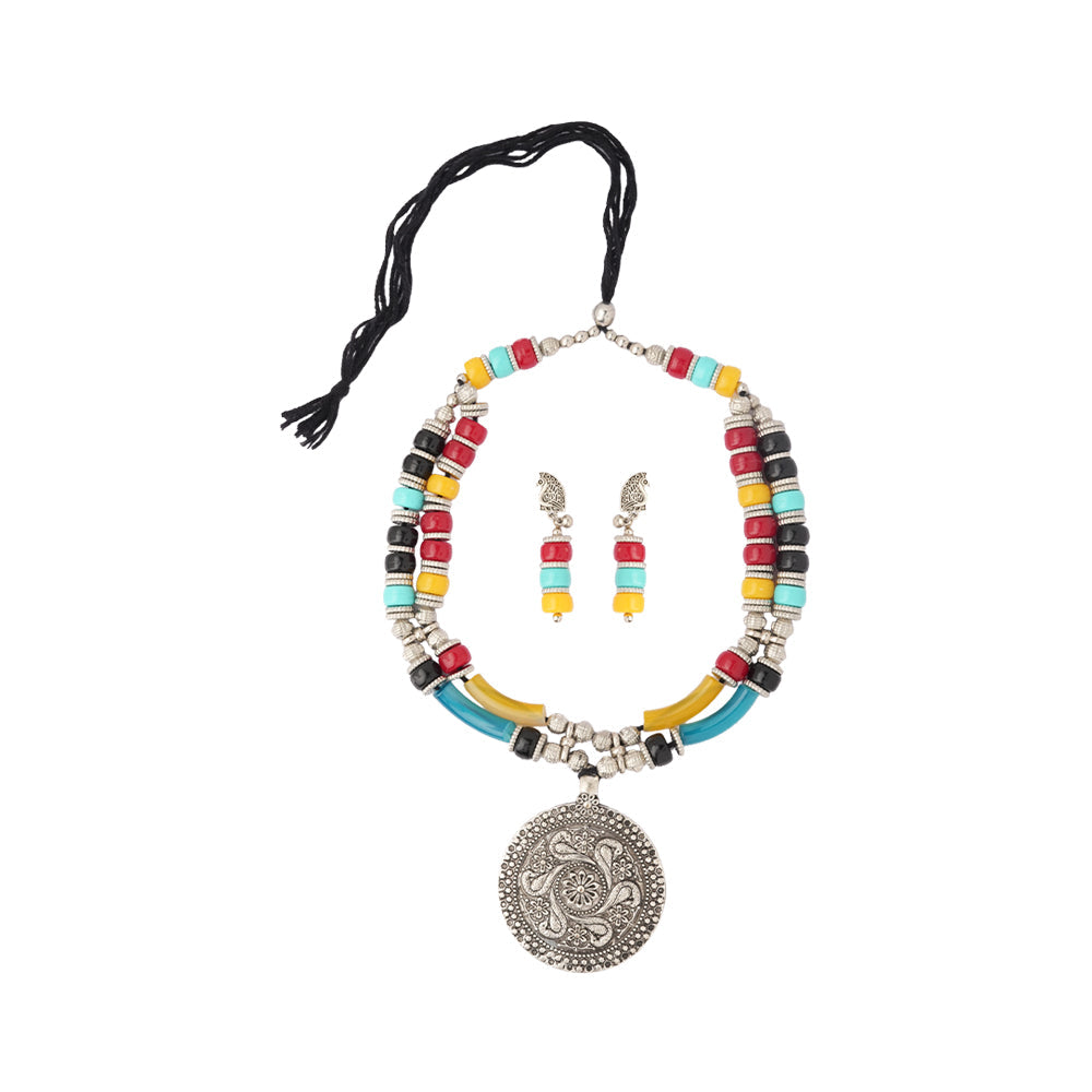 Sharvangi- Oxidised Necklace Set