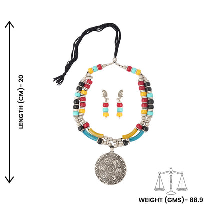 Sharvangi- Oxidised Necklace Set