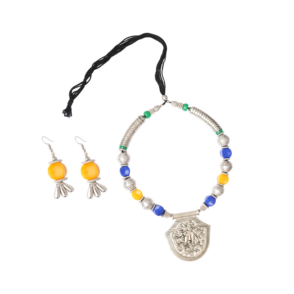 Sumitra- Oxidised Necklace Set