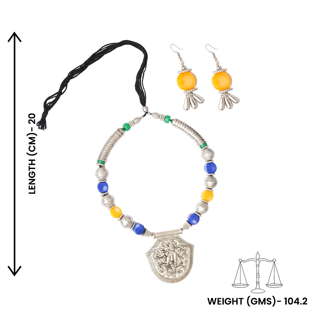 Sumitra- Oxidised Necklace Set