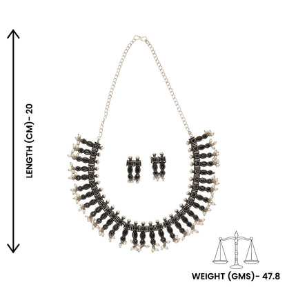 Kanthi – Silver-Toned Brass Necklace Set