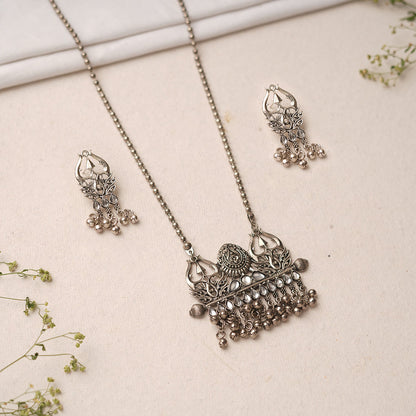 Yashasvi- Beautiful Brass Oxidised Neckpiece set