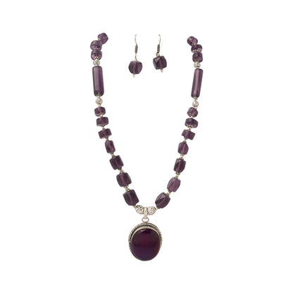 Tanirik- Stone-Studded Long Necpiece Set