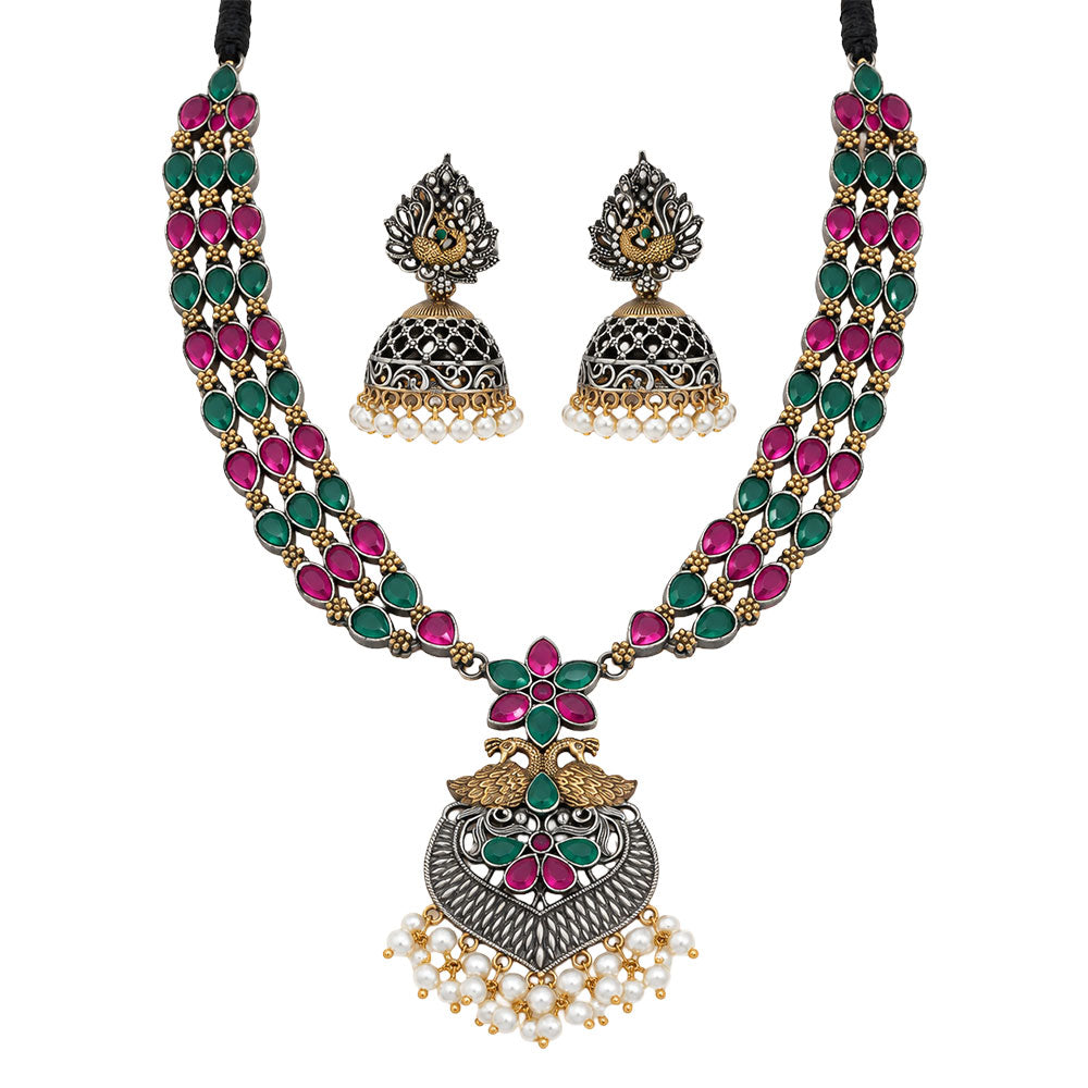 Nilambari- Stone-Studded neckpiece set