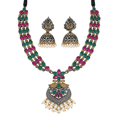 Nilambari- Stone-Studded neckpiece set