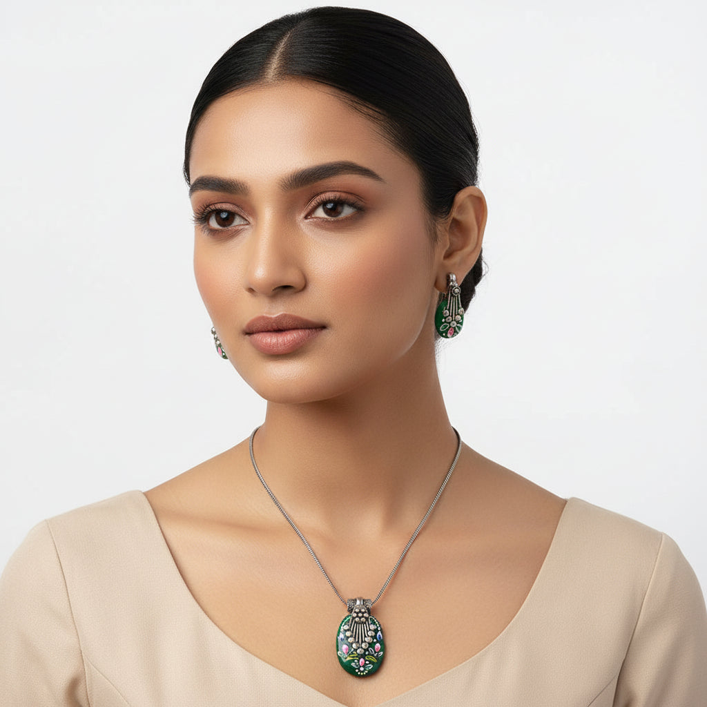 Aarshiya- Colorful Oxidised Neckpiece set