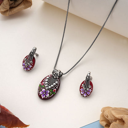 Aarshiya- Colorful Oxidised Neckpiece set