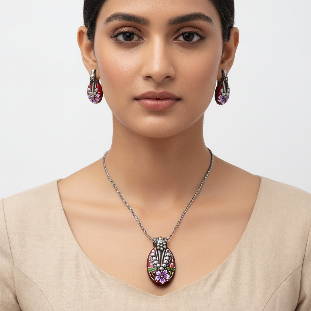 Aarshiya- Colorful Oxidised Neckpiece set