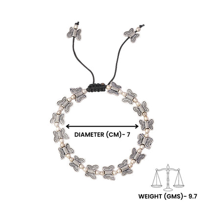 RajTitli- Oxidised beaded bracelet