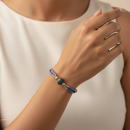 Meghna- Oxidised beaded bracelet