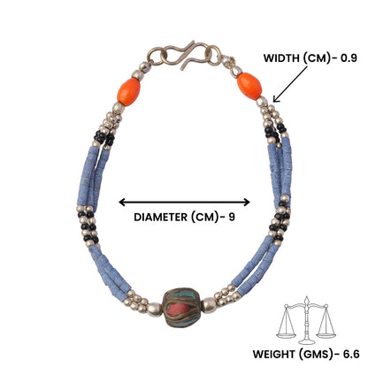 Meghna- Oxidised beaded bracelet