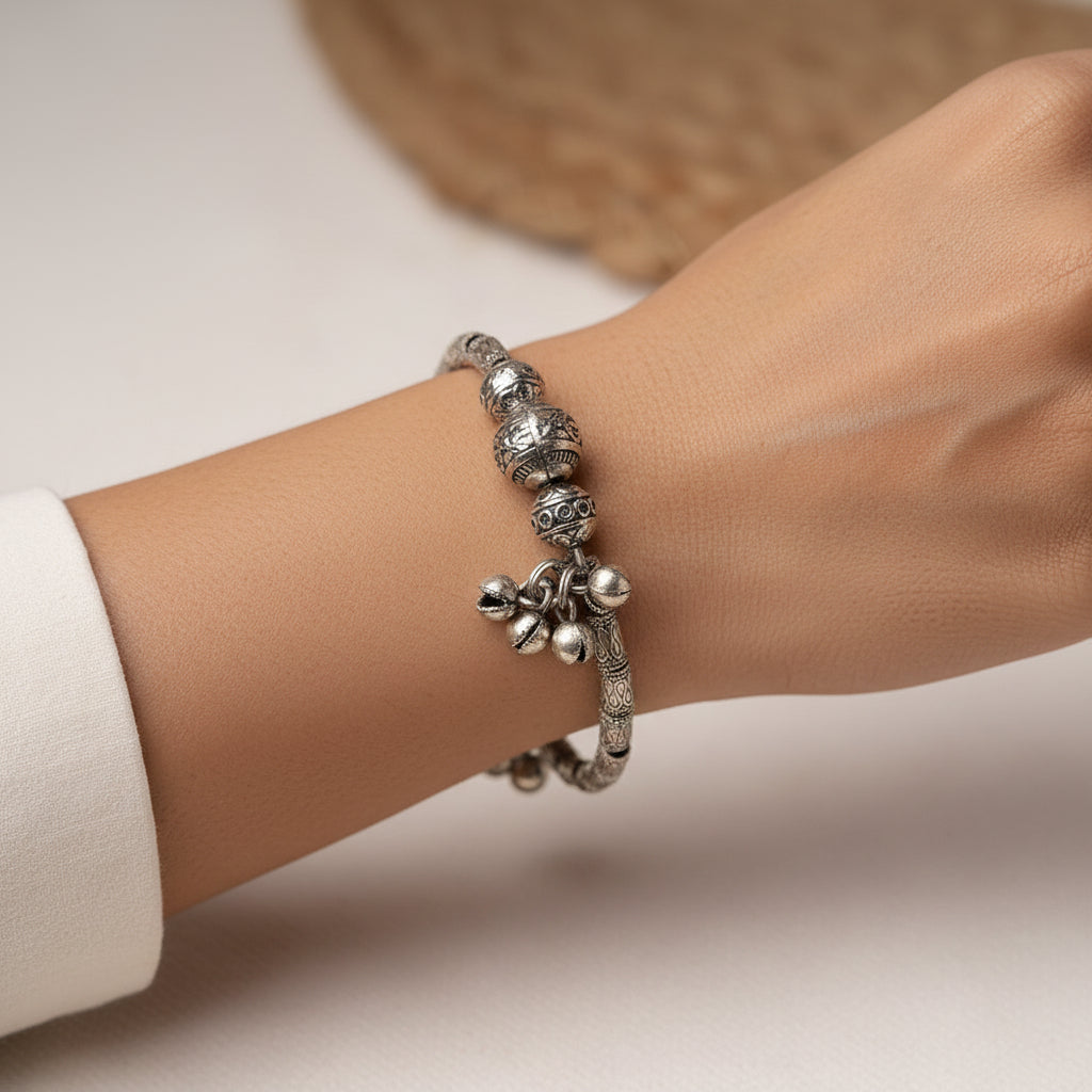 Vaari- Oxidised brass bracelet.