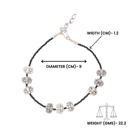 Pushp Payal- Oxidised beaded anklet