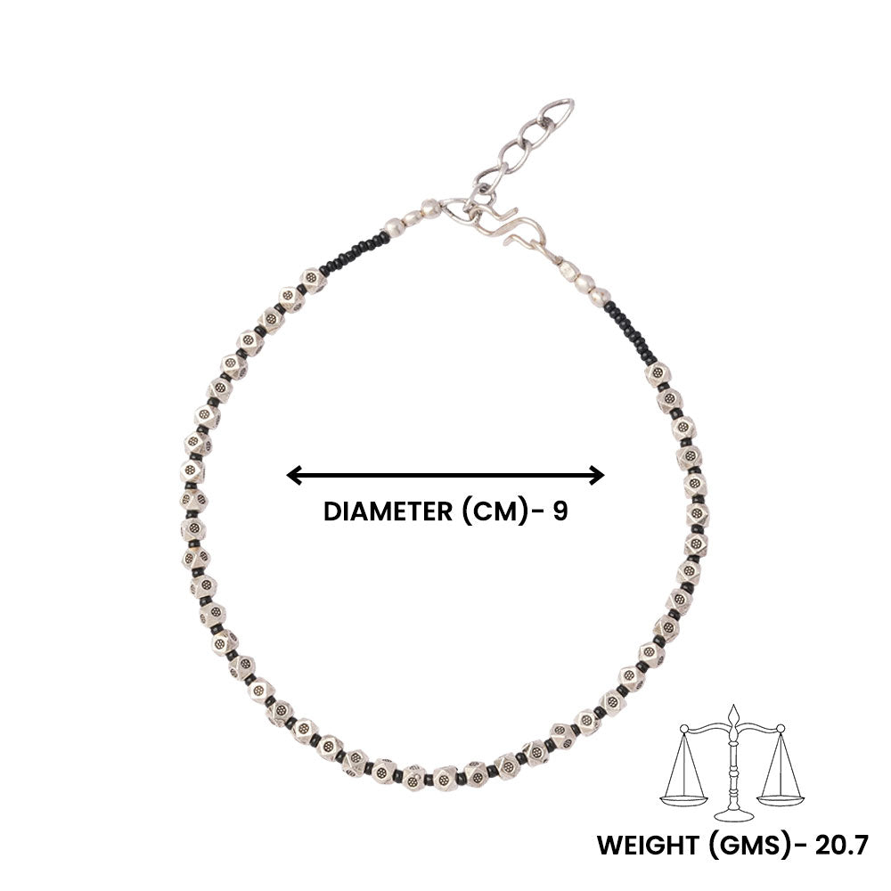 Mehfil- Oxidised beaded anklet
