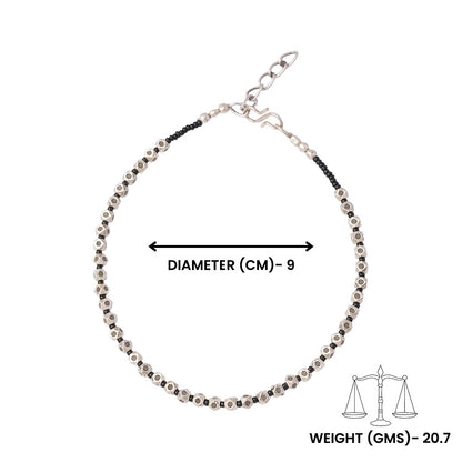 Mehfil- Oxidised beaded anklet