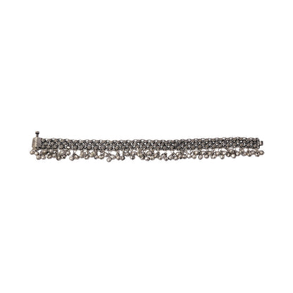 Ghunghroo- Silver oxidised Anklet