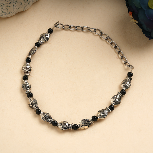 NeelMatsya- Oxidised beaded bracelet