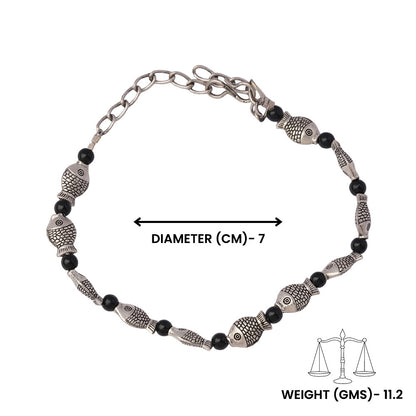 NeelMatsya- Oxidised beaded bracelet