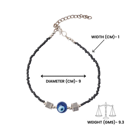ShubhDrishti- Oxidised beaded anklet