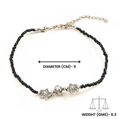 Jyotika- Oxidised beaded anklet