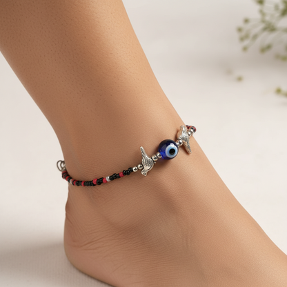 NazarPakshi- Oxidised beaded anklet