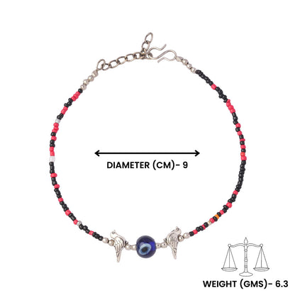 NazarPakshi- Oxidised beaded anklet