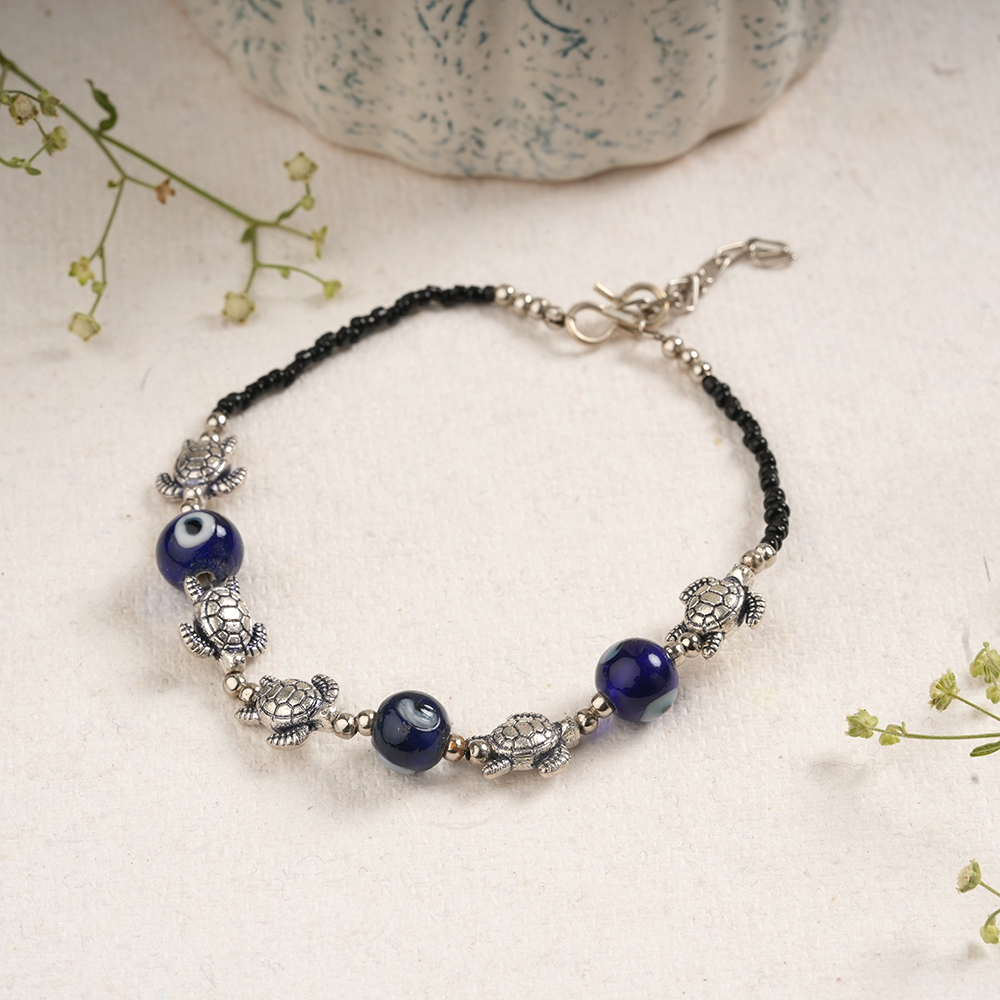 Jaladhara- Oxidised beaded anklet