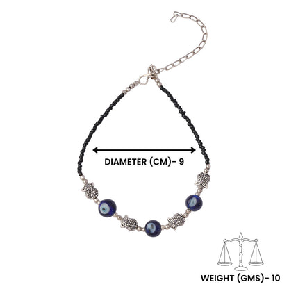 Nishachar- Oxidised beaded anklet