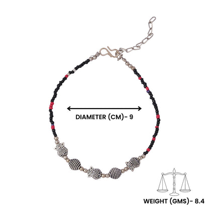RatriRakshika- Oxidised beaded anklet