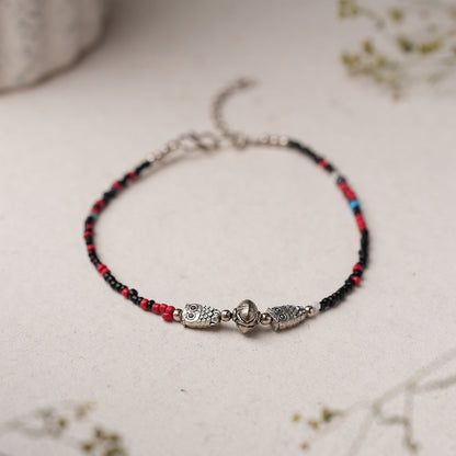 NishiRaksha- Oxidised beaded anklet