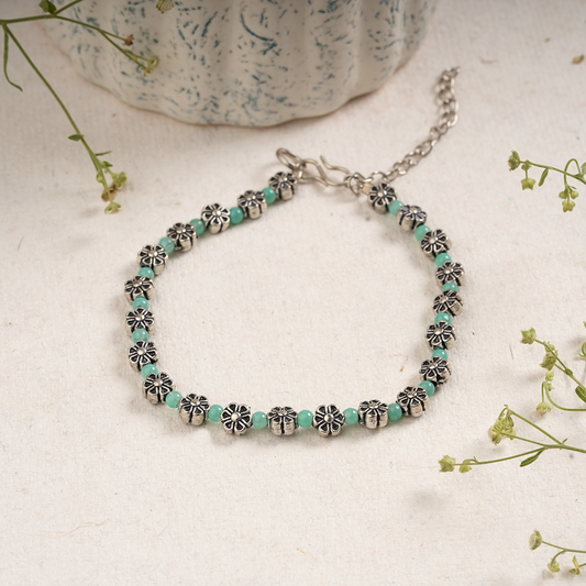 HaritRatna- Oxidised beaded anklet
