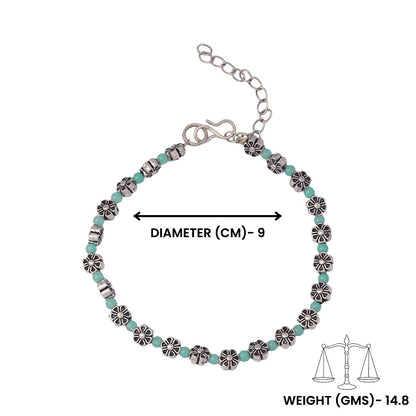 HaritRatna- Oxidised beaded anklet
