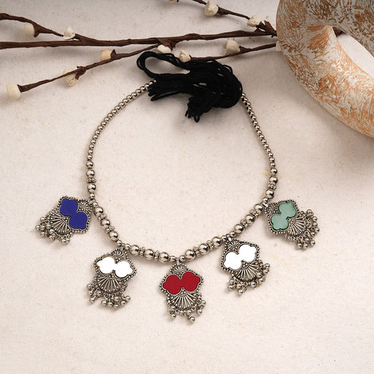 Chandravali- Silver Oxidised Neckpiece