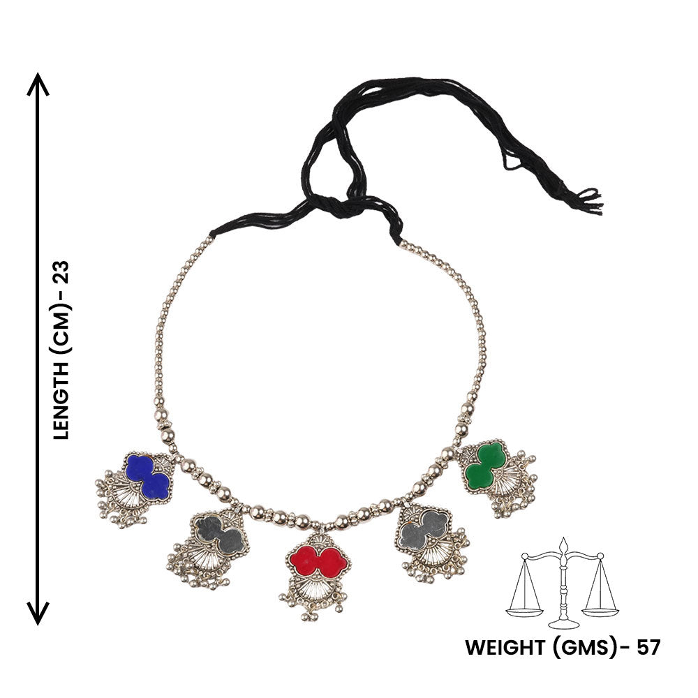 Chandravali- Silver Oxidised Neckpiece