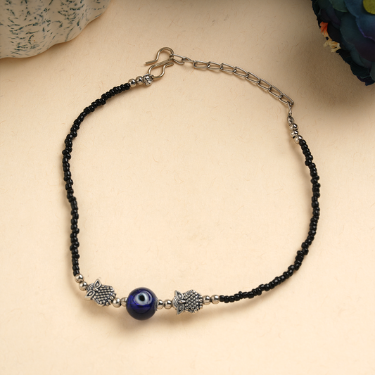 ShyamalUlooka- Oxidised beaded anklet
