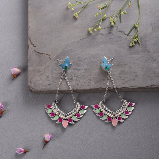 Oxidised Earring