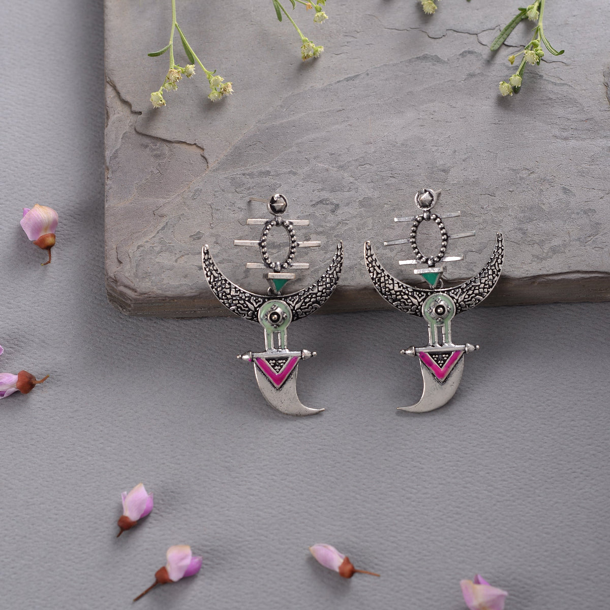 Oxidised Earring