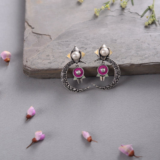 Oxidised Earring