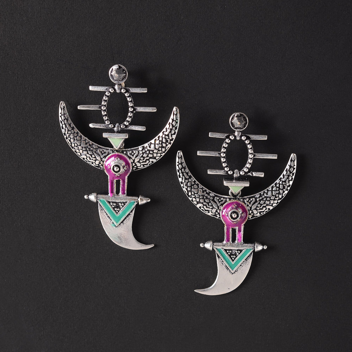 Oxidised Earring