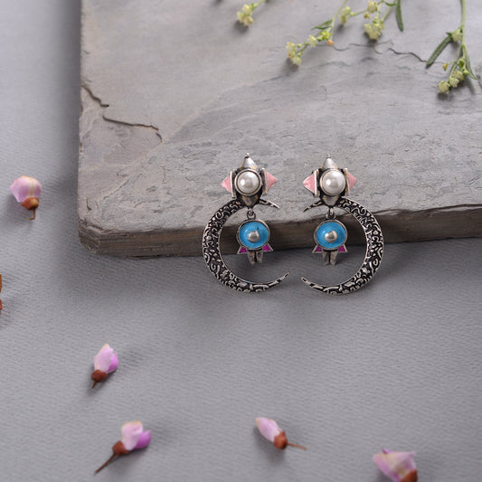 Oxidised Earring