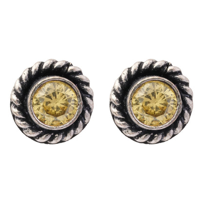 Neelam- Combo of Silver Brass Oxidised stud Earrings