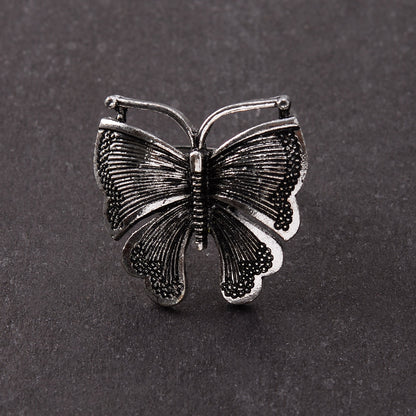 Charulata- Silver oxidised ring