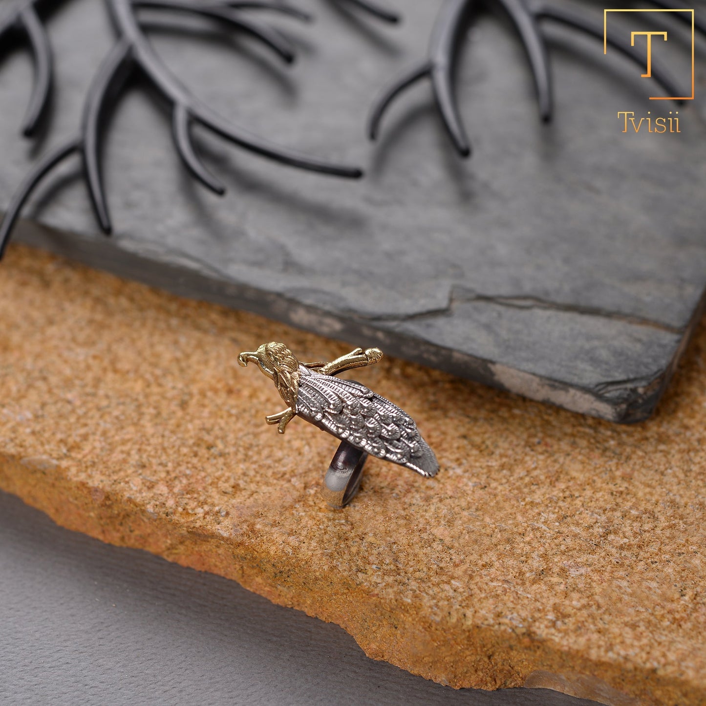 Moratara- Silver oxidised ring