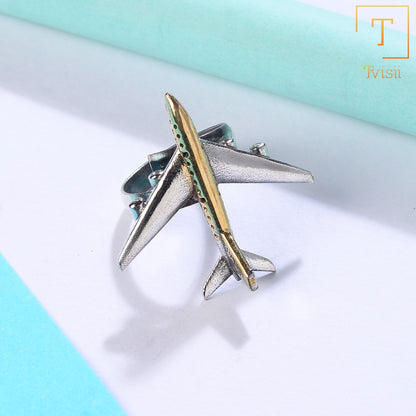 Vimaan- Silver oxidised ring