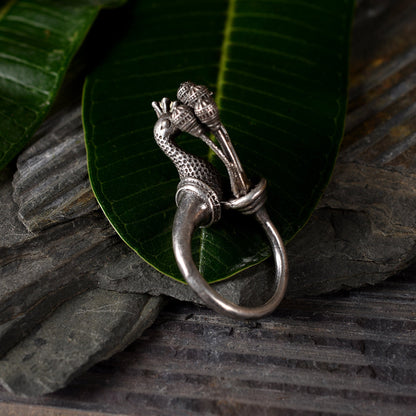 Rupak- Silver oxidised ring